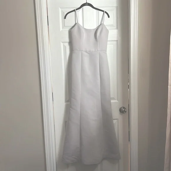Amsale | Dresses | Amsale Moe Bridesmaid Dress Platinum Size 4 Fits Like A  2 Only Worn Once | Poshmark
